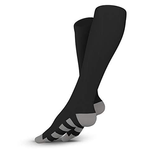 Go2Socks Go2 Compression Socks for Men Women Nurses Medium (1 Pair), Black