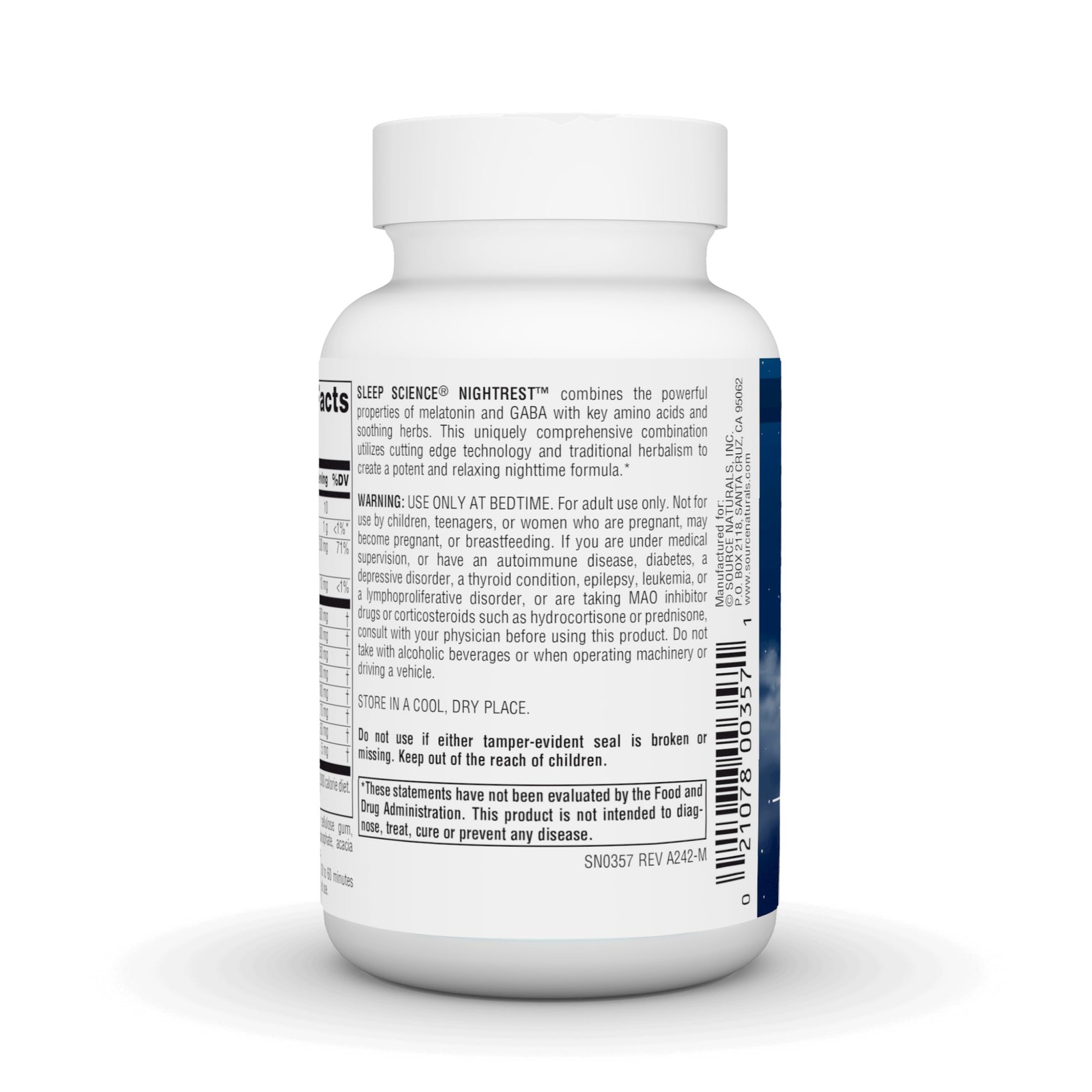 Source Naturals Sleep Science NightRest with Melatonin, 50 Count (Pack of 1)