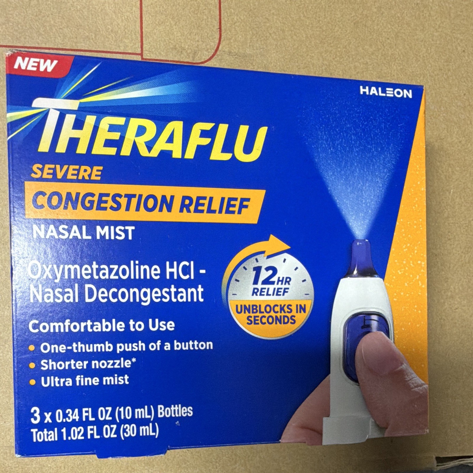 Theraflu Severe Nasal Congestion Spray 0.05% 3x10mL Exp 2027/03