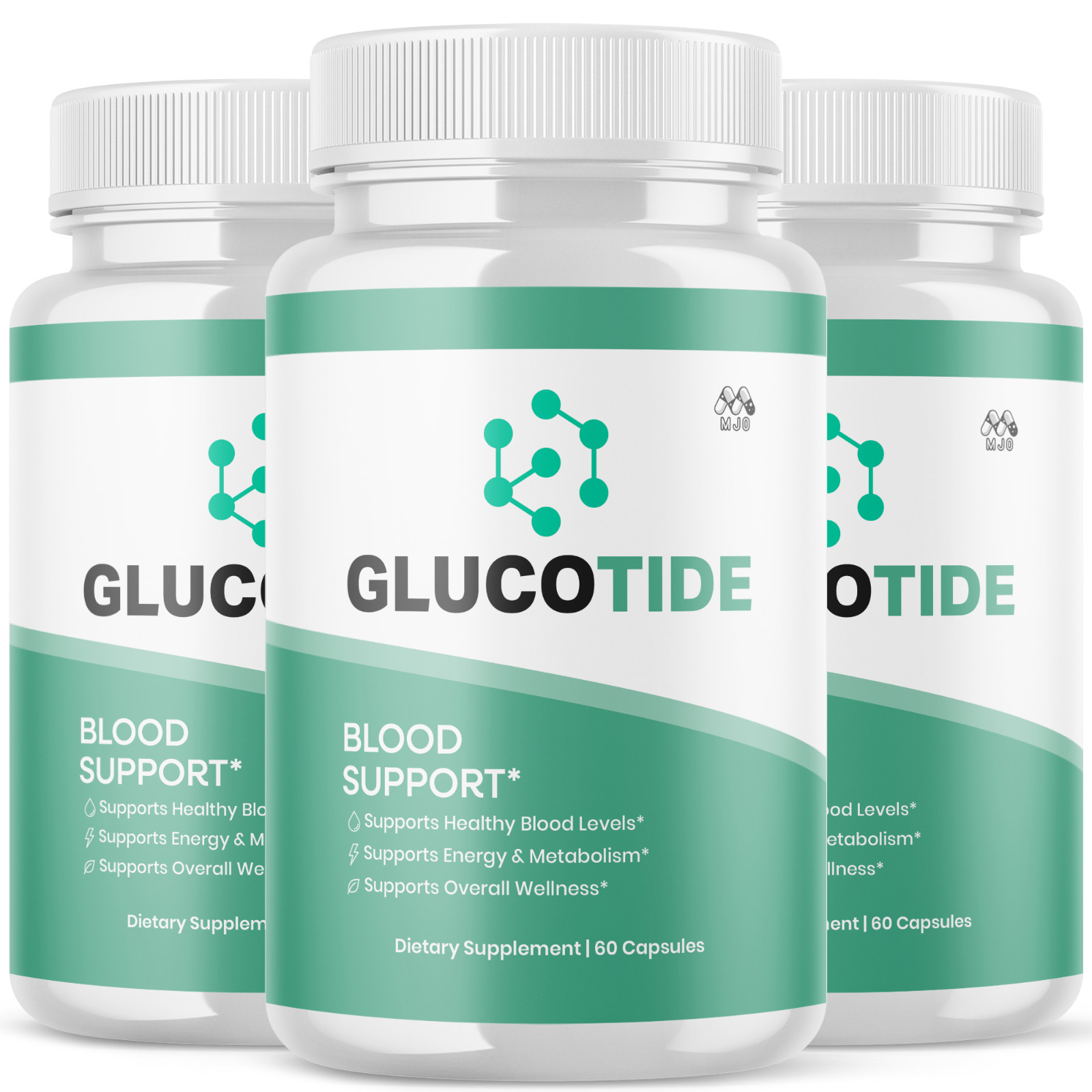 (3 Pack) Glucotide Advanced Blood Support Supplement Gluco Tide 180 Capsules