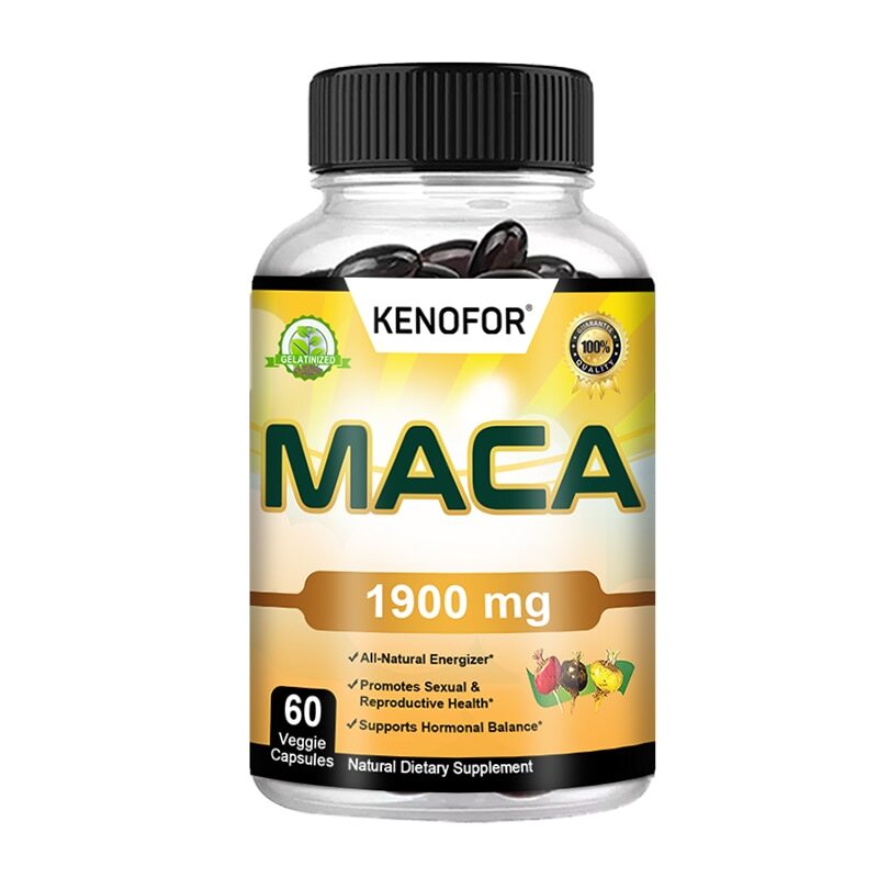 Organic Maca Root Capsules | 120 Capsules Peruvian Maca Extract for Men & Women