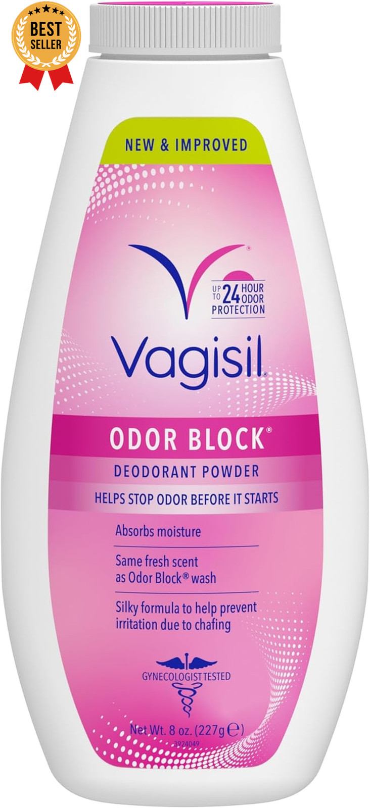 Odor Block Deodorant Powder for Women Talc-Free 8 Ounce Prevents Chafing