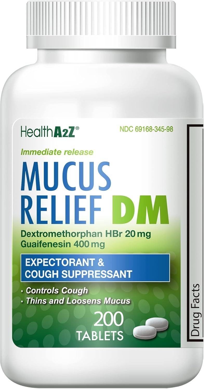 Mucus Relief DM Tablets | Dextromethorphan HBr 20mg | Guaifenesin 400mg | Cough