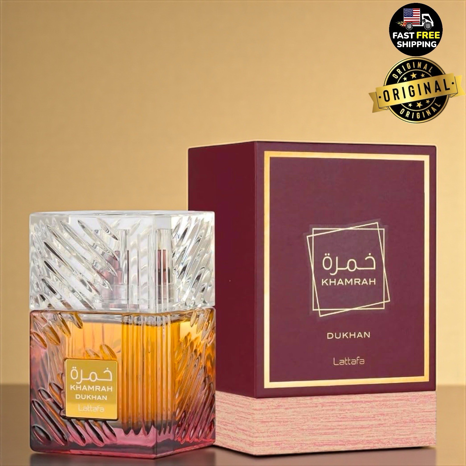 Khamrah Dukhan Eau De Parfum Spray 100ML (3.4 OZ) by Lattafa | Made In U.A.E