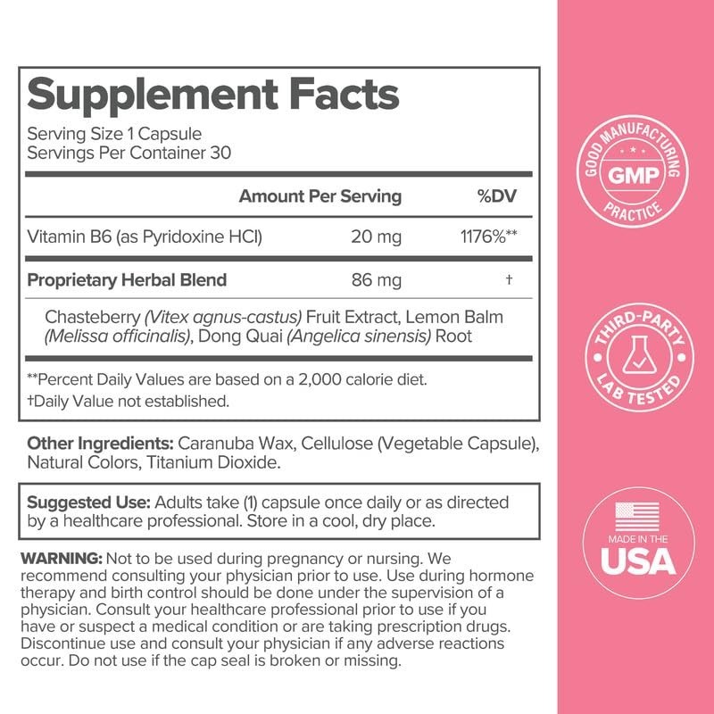Hormonal Support for PMS Relief – Breakouts, Bloating, Cramps & Mood – 90 Days