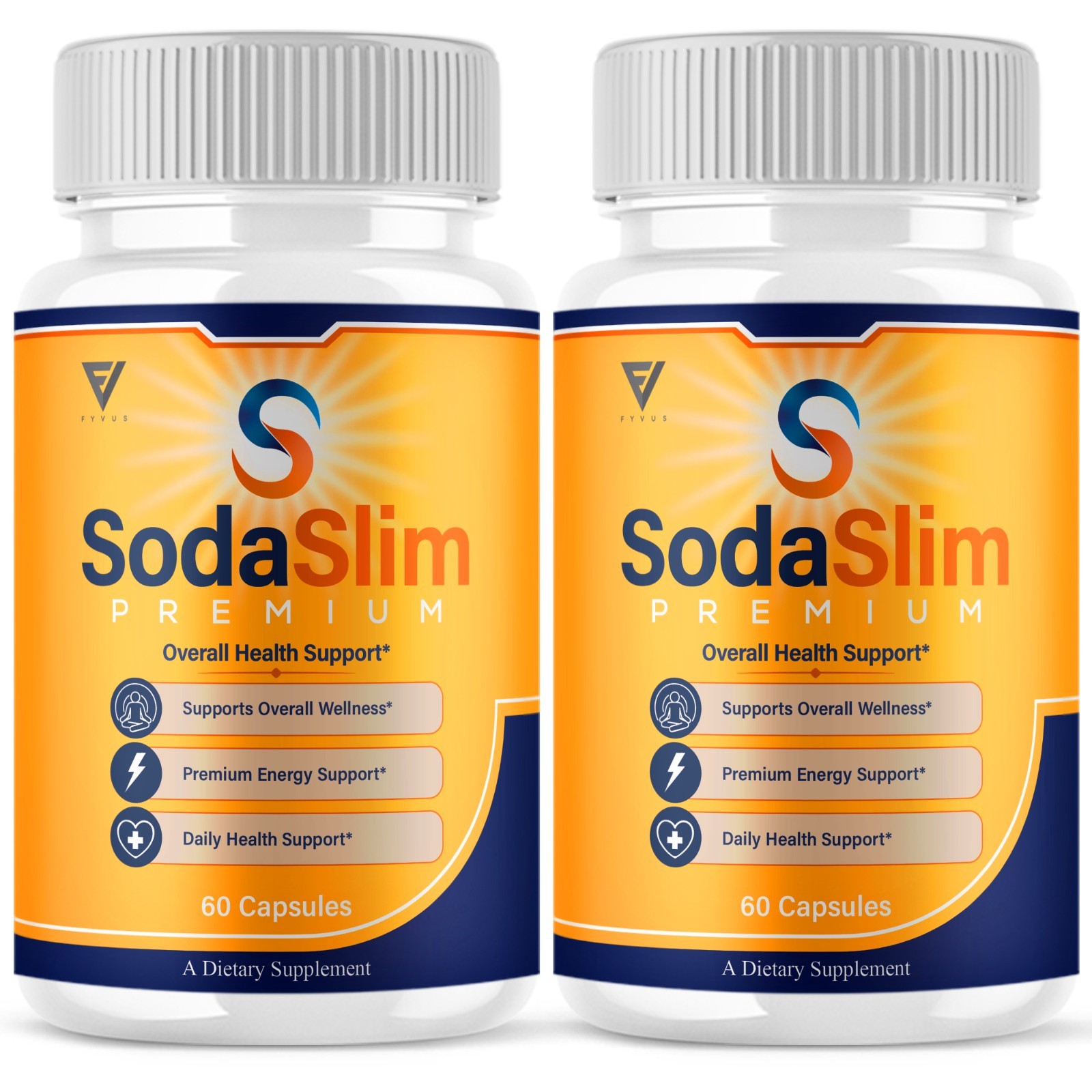 (2 Pack) SodaSlim Premium Formula, Soda Slim Support Supplement (120 Capsules)