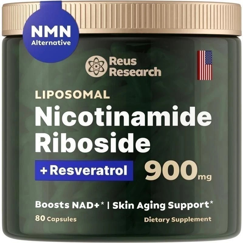 Reus Research NAD+ Nicotinamide Riboside Resveratrol Anti-Aging Supplement NEW