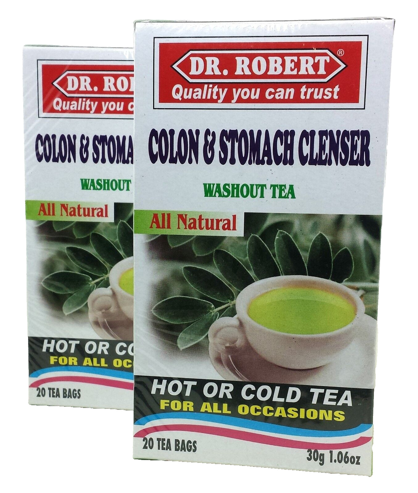 Dr. Robert Colon & Stomach Clenser Tea, 2 pack – 40 Tea Bags
