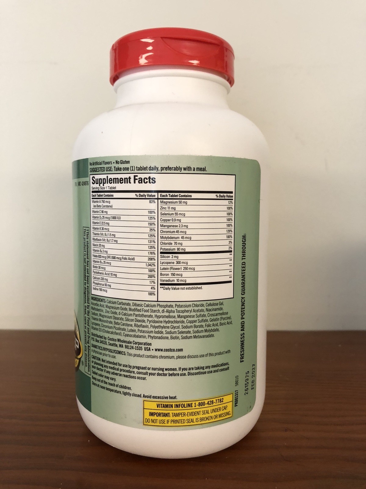 Kirkland Signature Adult 50+ Mature Multi Vitamins, Minerals 400 Tablets Exp2/27