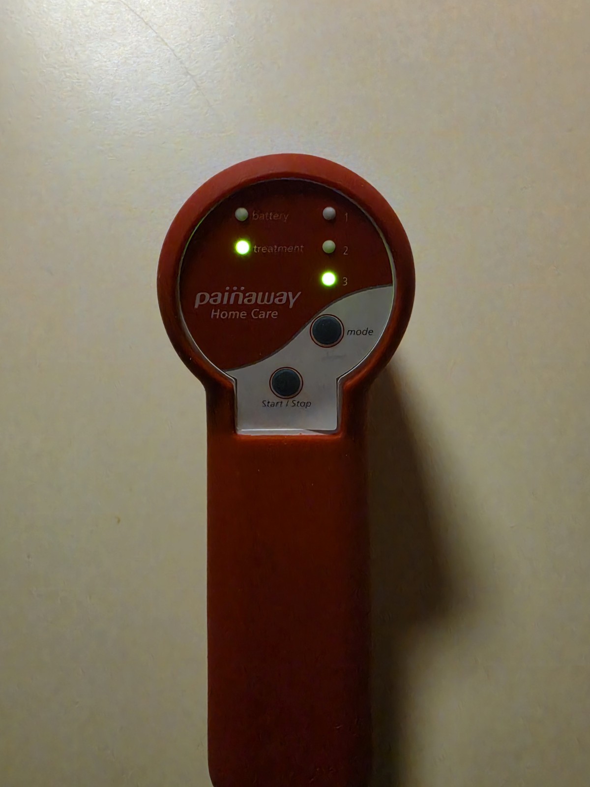 PainAway Home Care Portable Laser Light Therapy Device, Red/White, 3 Settings