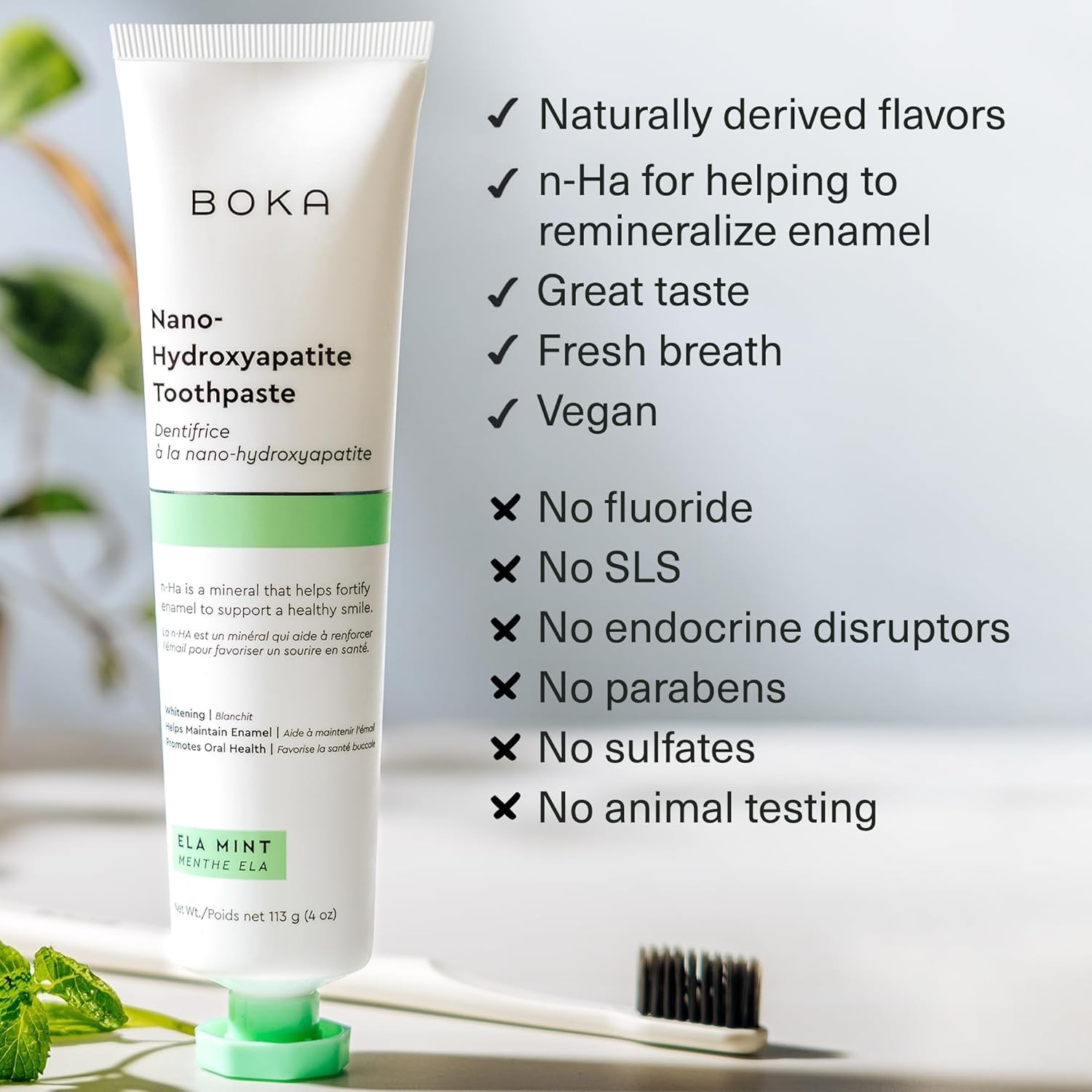 Boka Fluoride Free Toothpaste – Nano Hydroxyapatite, Remineralizing, Sensitive T