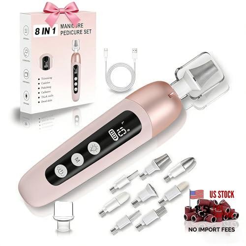 Electric Nail Drill Cordless Nail File Professional Manicure Pedicure Pink