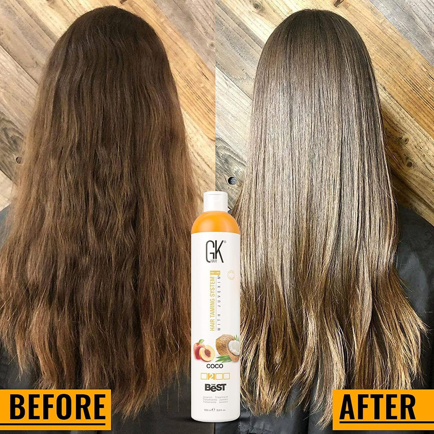 GK Hair The Best Coco 33.8oz Keratin Treatment for Smooth, Frizz-Free Hair