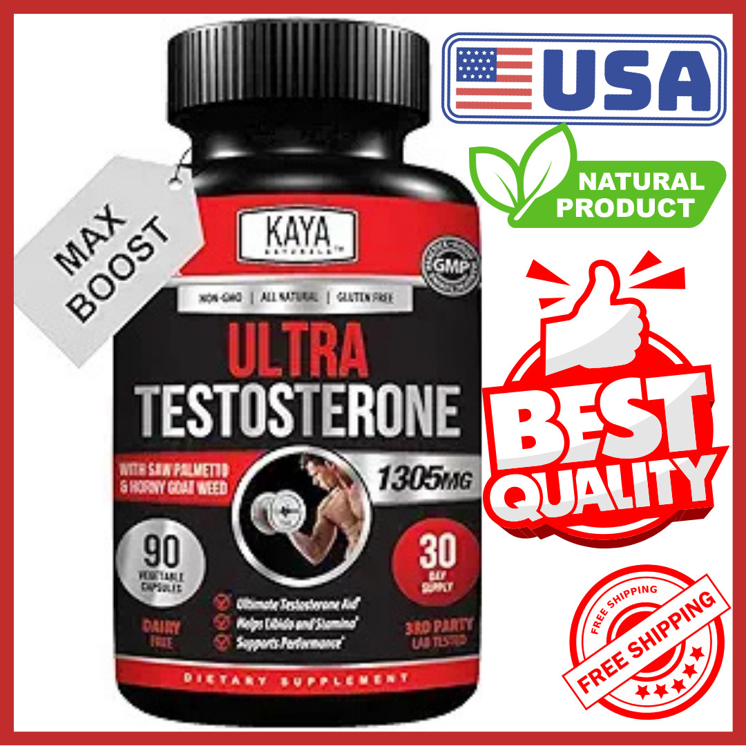 Natural Testosterone Booster 90ct Increase Energy Improve Muscle Strength Growth