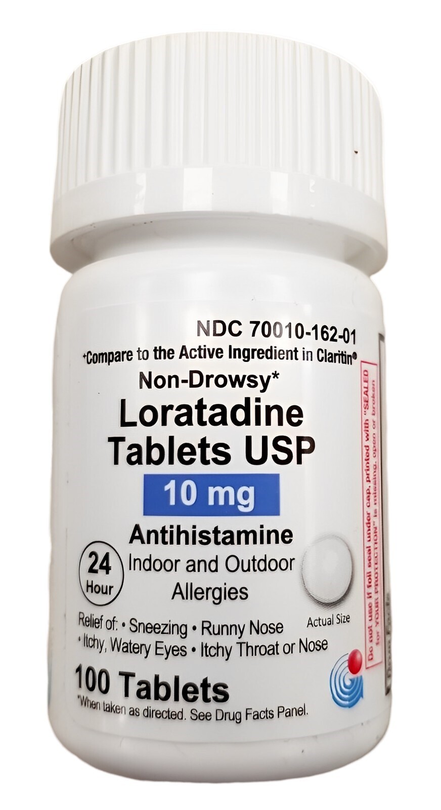 Loratadine 10mg Non-Drowsy Allergy Relief 100 tabs Granules Pharmaceuticals ^