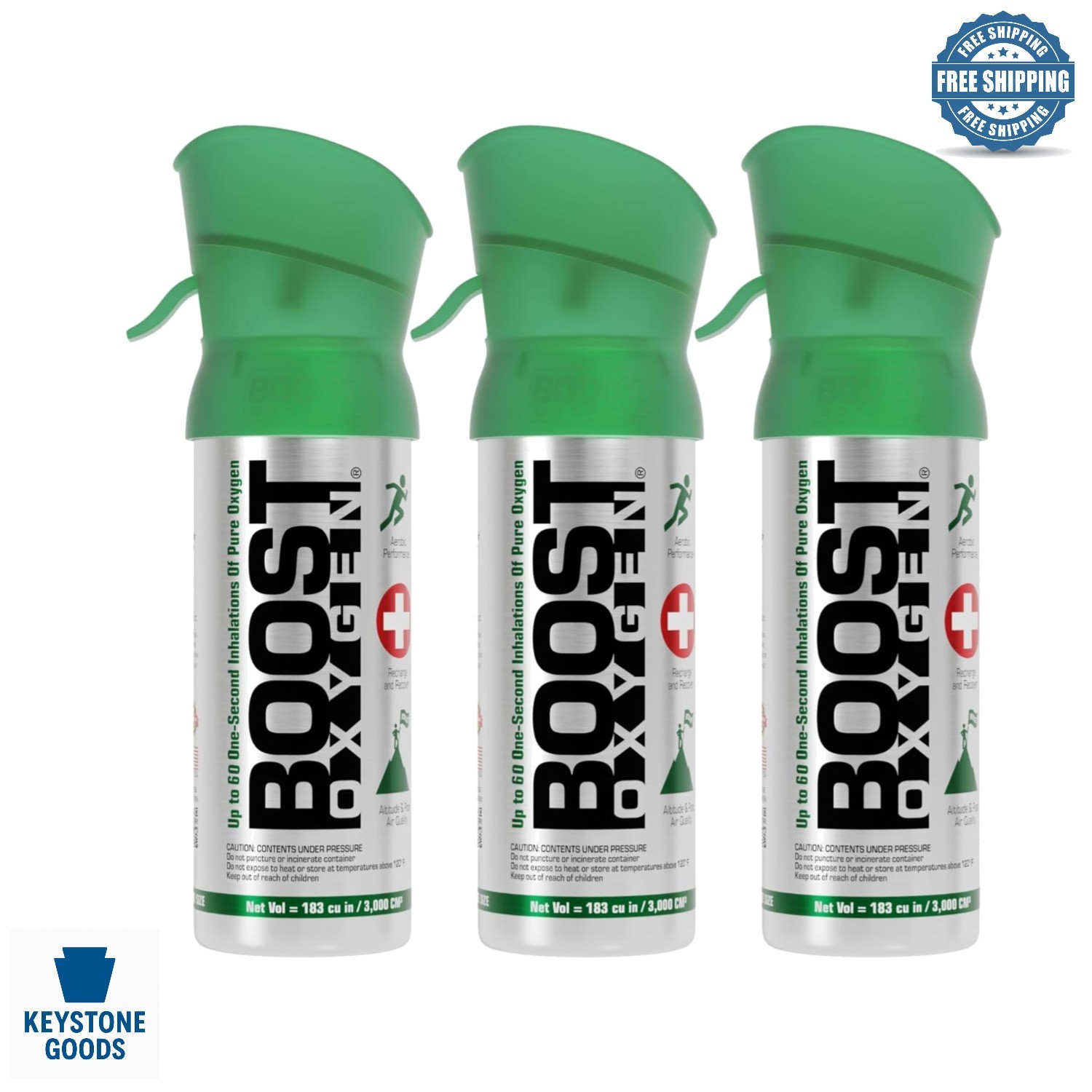 Natural 3L Portable Oxygen Canisters (3 Pack) – Respiratory Support & Recovery