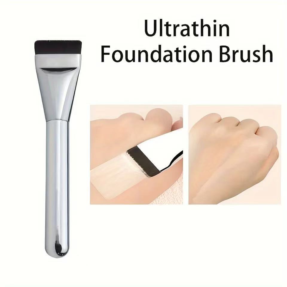 Flat Foundation Brush Set – Ultra Thin Blade for Liquid Makeup Blending