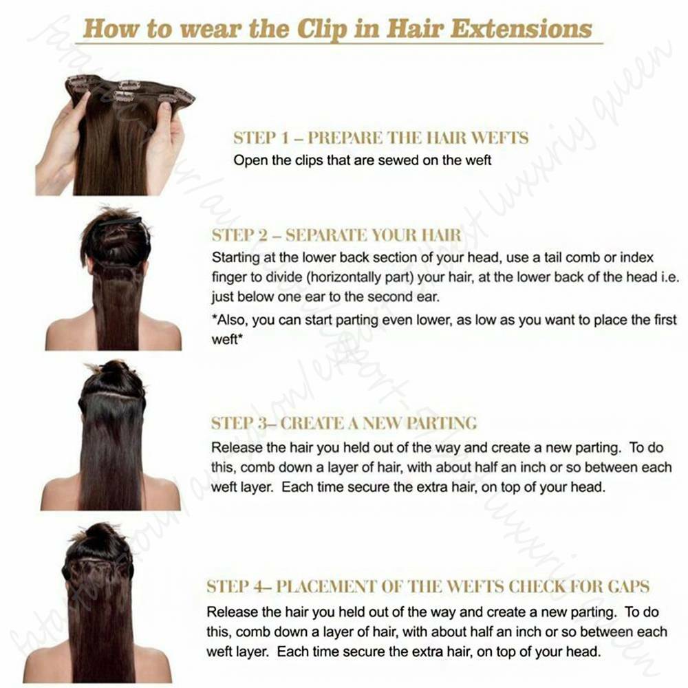 Extra Thick 150g+ Double Weft Clip In Human Hair Extensions Full Head 10-24 Inch