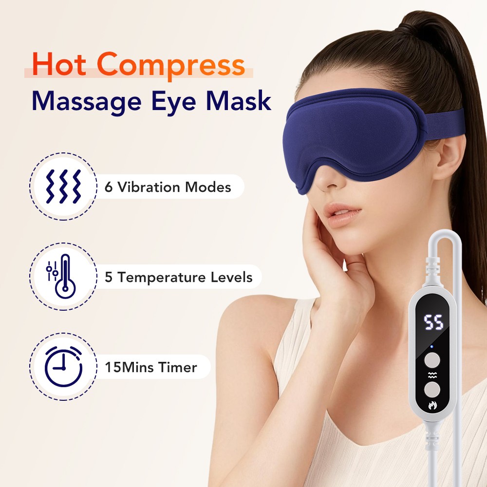 Electric Heated Eye Mask – Warm Compress for Dry Eyes, Blepharitis & Stye Relief