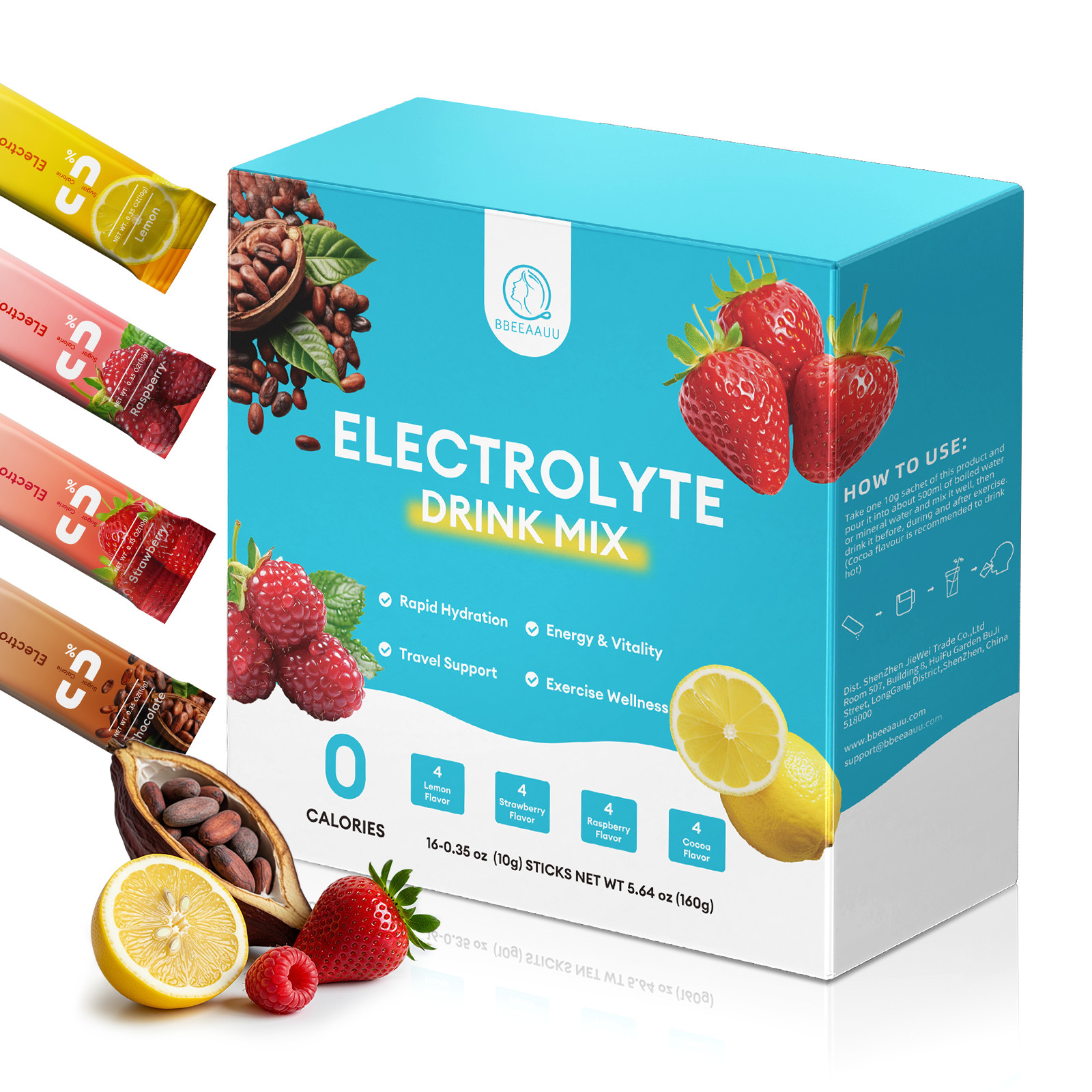 Electrolytes Drink Mix – Vitamin Packets for Water, Electrolytes Powder 16 Packe