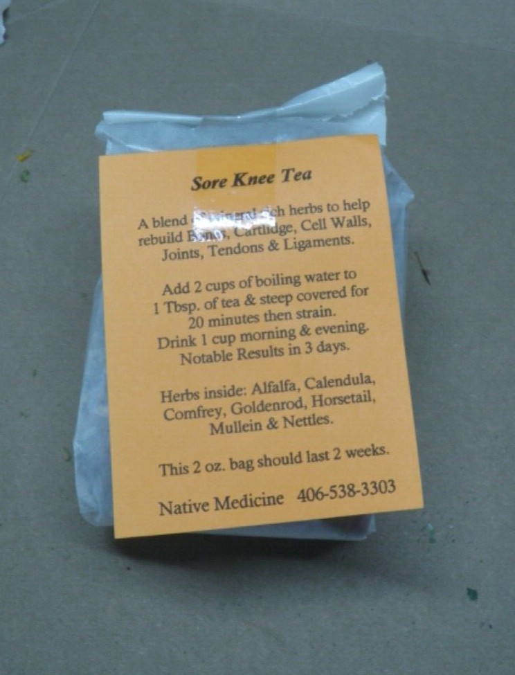 Sore Knee Tea Rebuilds Bones, Cartilage & Joints FAST! Montana picked Herbs USA
