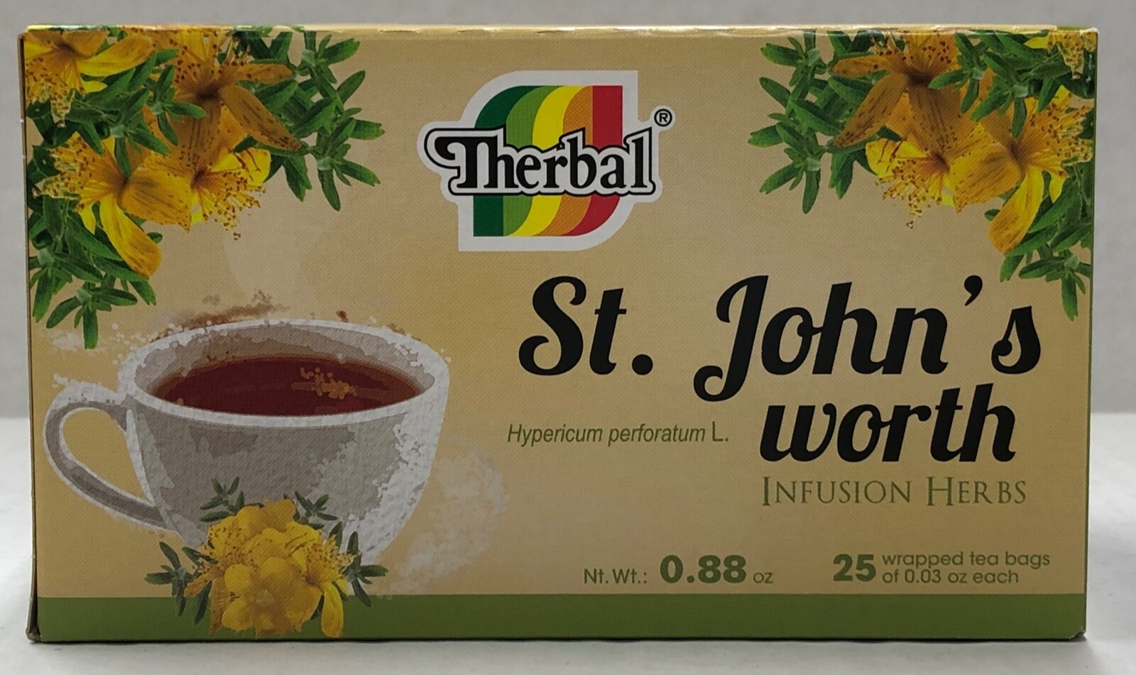 Therbal Te Hierba Tea St. John’s Worth infusion herbs 25 bags 0.03 oz each