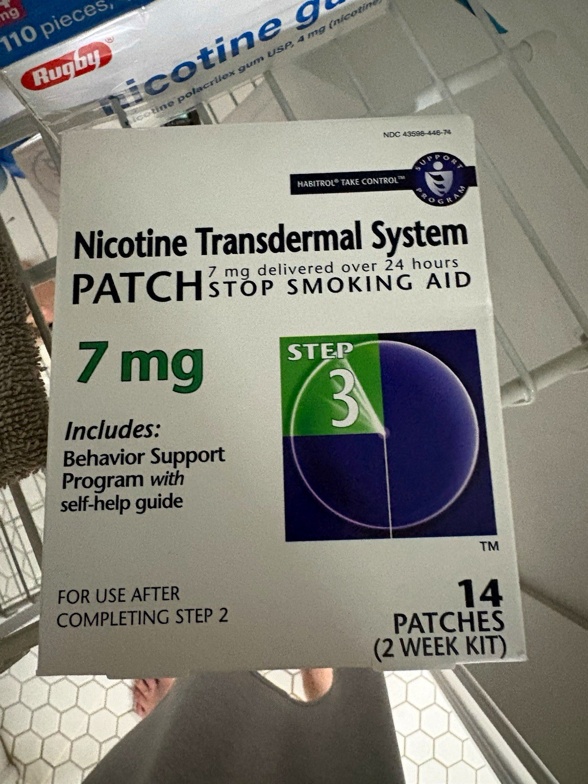 Habitrol Nicotine Stop Smoking Transdermal Patch 7mg Step 3, 14 Ct (2wk)