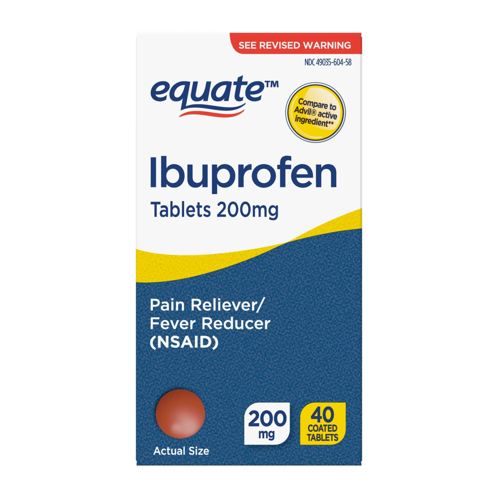 Ibuprofen 200Mg Pain Reliever & Fever Reducer, 40 Ct