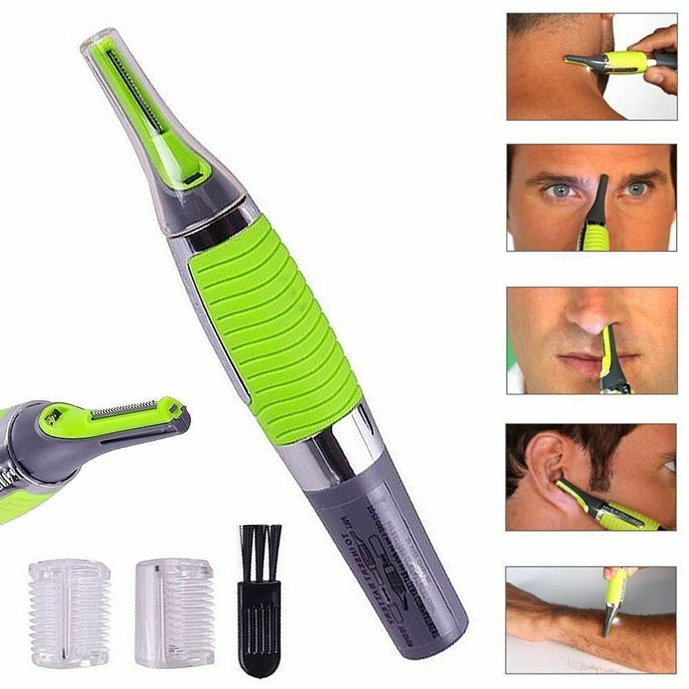 Hot Men Nose Ear Face Neck Eyebrow Hair Mustache Beard Trimmer Shaver Clipper PE
