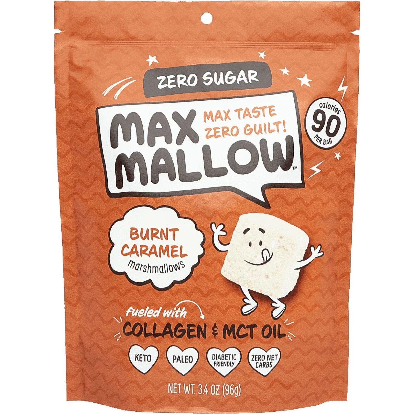 Know Brainer Max Mallow Burnt Caramel -Guilt-Free & Zero Sugar Marshmallows