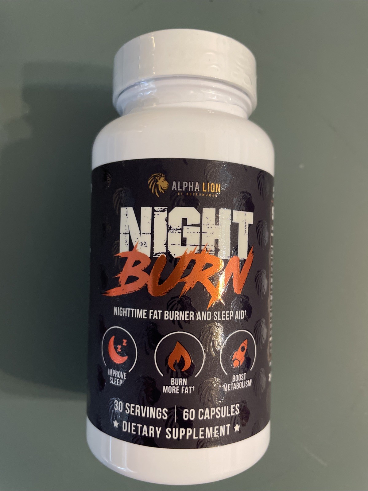 Alpha Lion Night Burn, Deep Sleep, Increase Metabolism – 60 Caps Exp 06/2026
