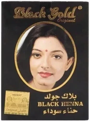 Iqra beauty, henna black gold hair colour 6 X 10G Free Shipping World Wide