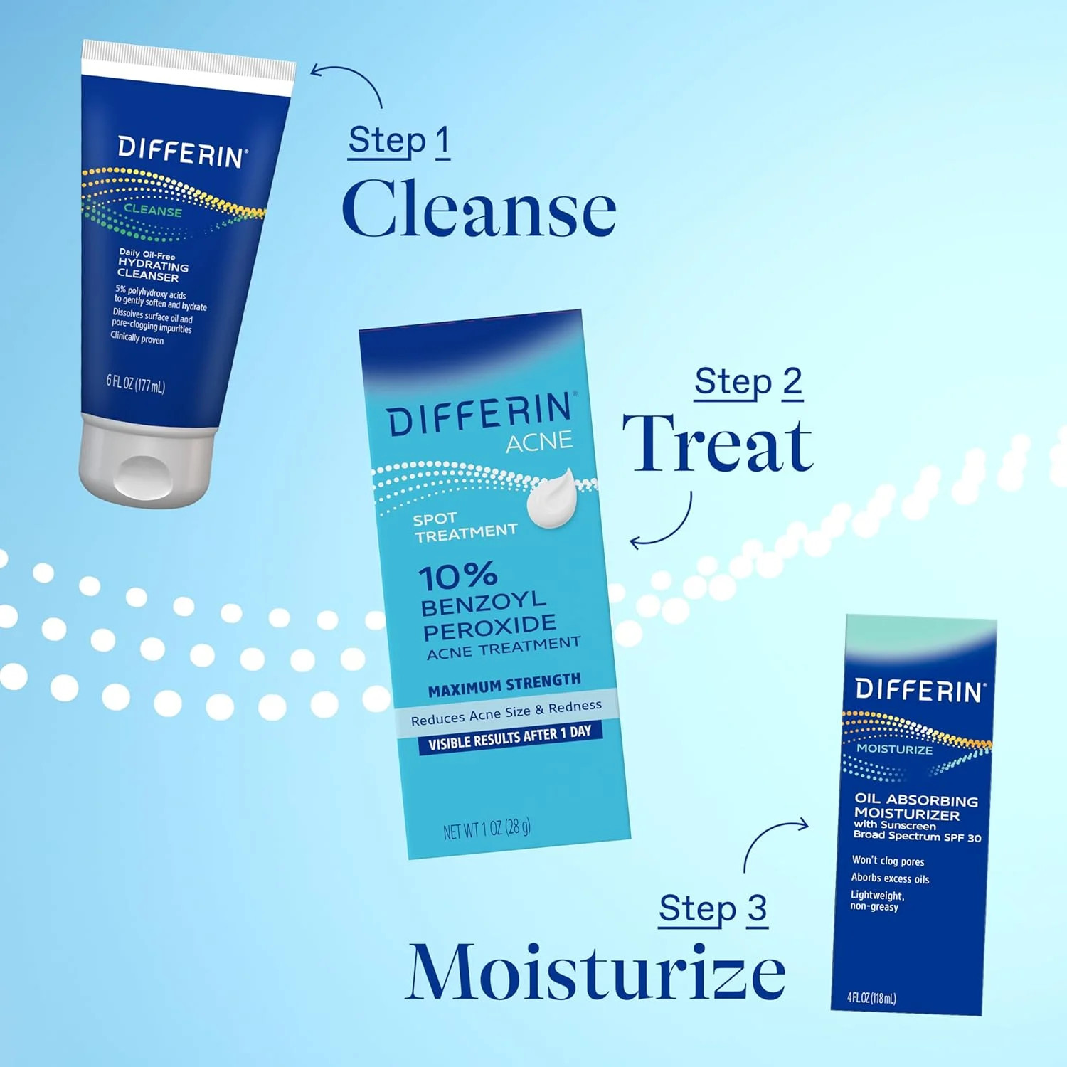 Differin Acne Spot Treatment with 10% Benzoyl Peroxide, Maximum Strength OTC Acn