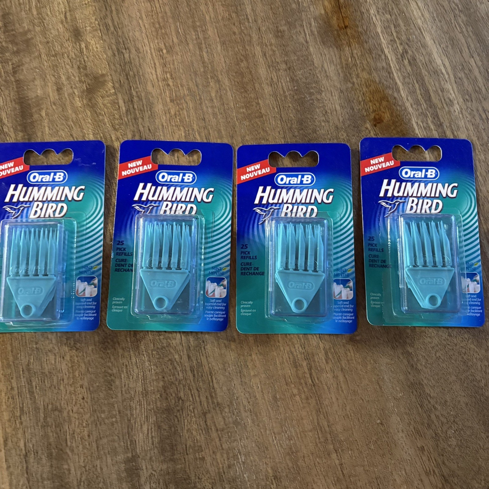 New Oral-B Hummingbird Picks 100 Count Mint Refill Teeth Soft Heads Humming
