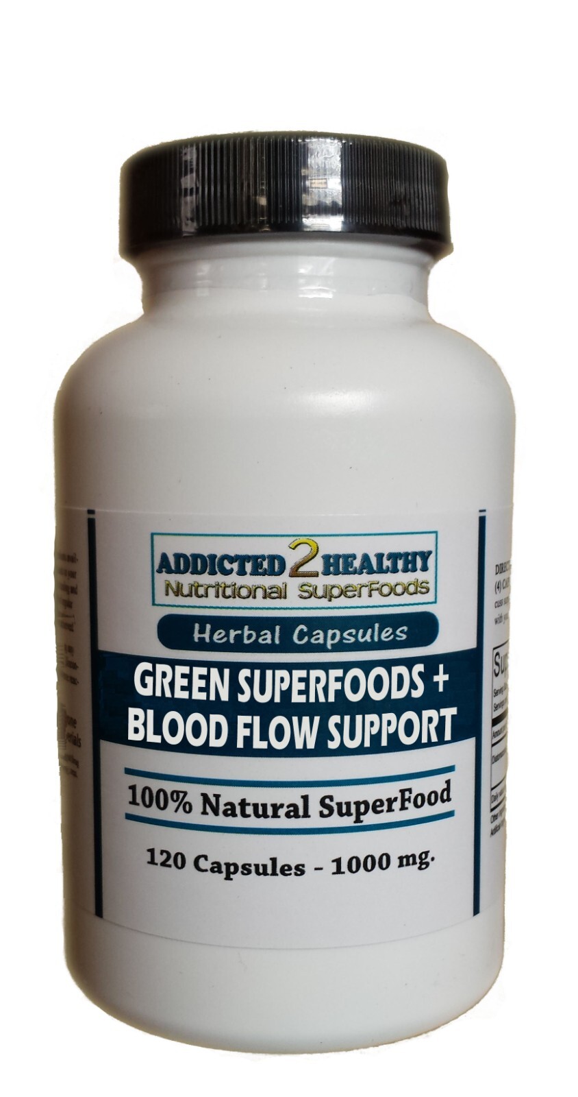 Green Superfoods + Blood Flow Support Capsules – 8 Superfoods|Max Benefits