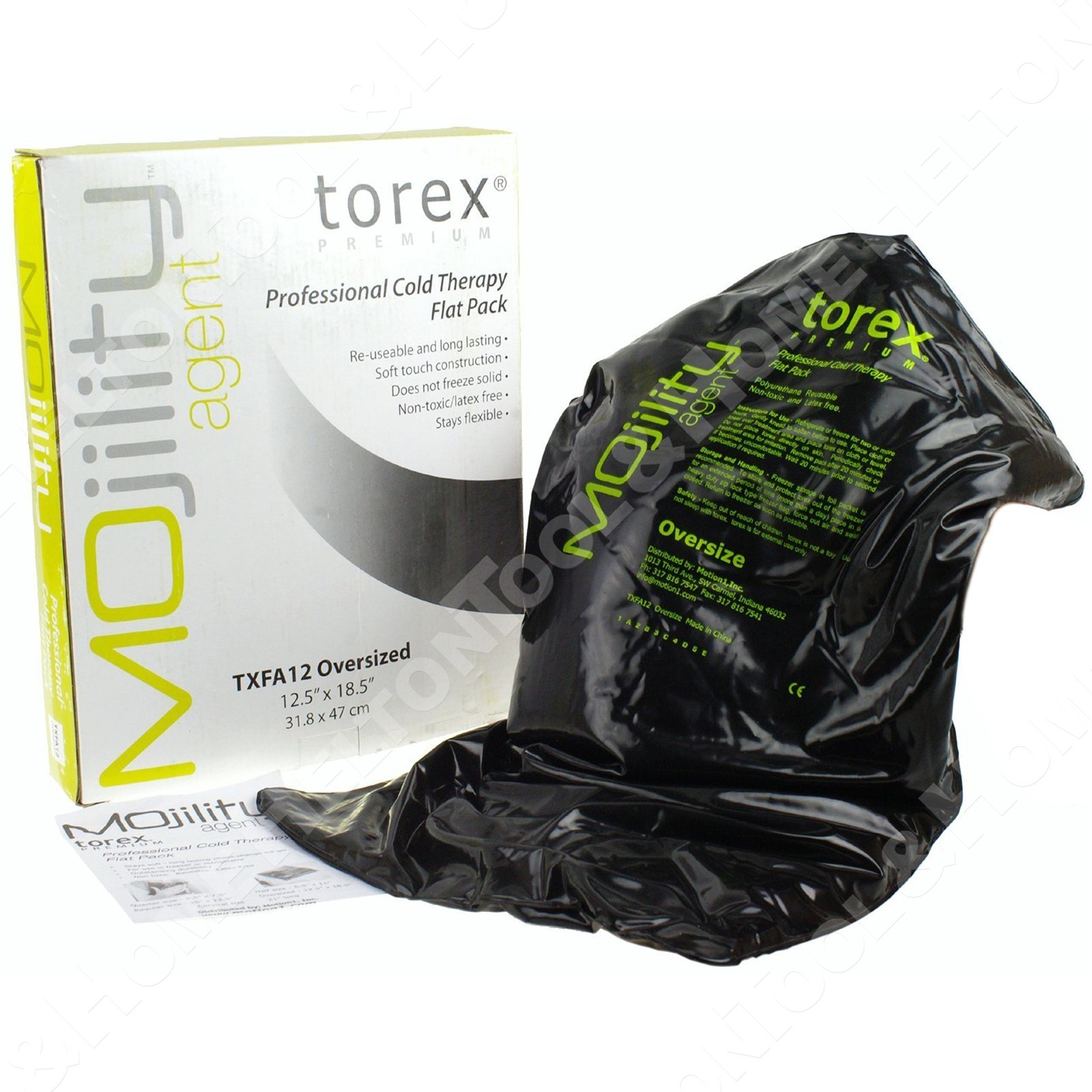 Torex TXFA12 Professional Cold Therapy Flat Pack Black Oversized – 12.5″ x 18.5″