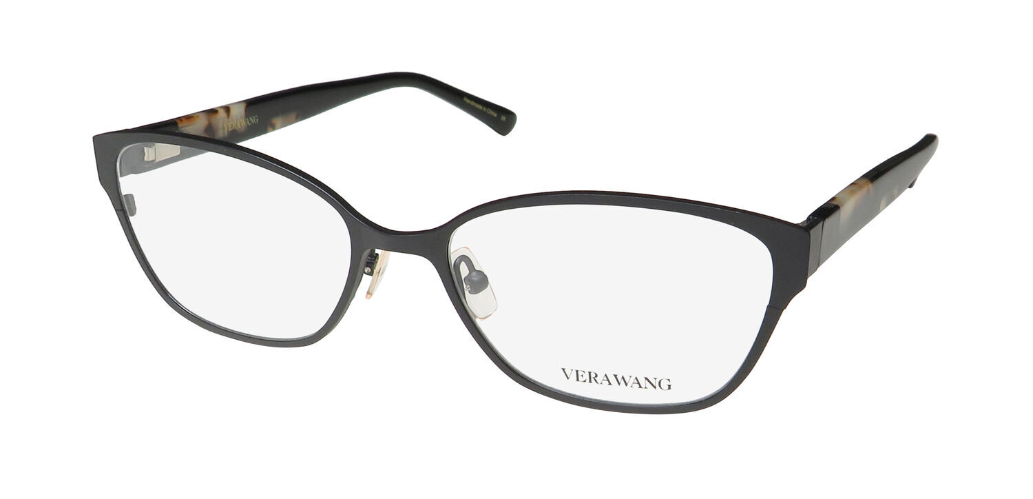 NEW VERA WANG V397 EYEWEAR BLACK WOMENS FULL-RIM CAT EYE METAL & PLASTIC