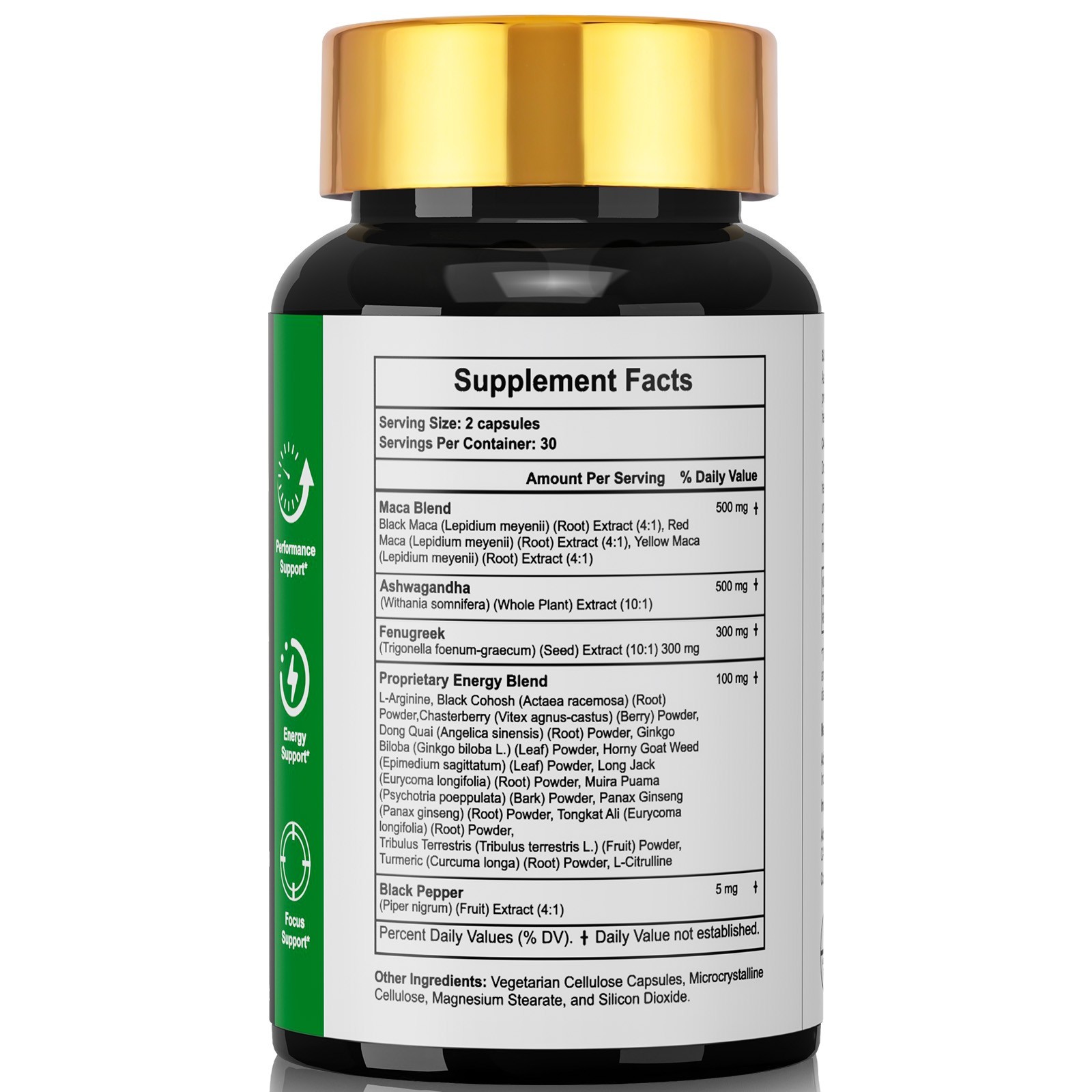 2 Pack Maca Root Capsules -Maca Root Ashwagandha Fenugreek Ginseng L-Arginine US