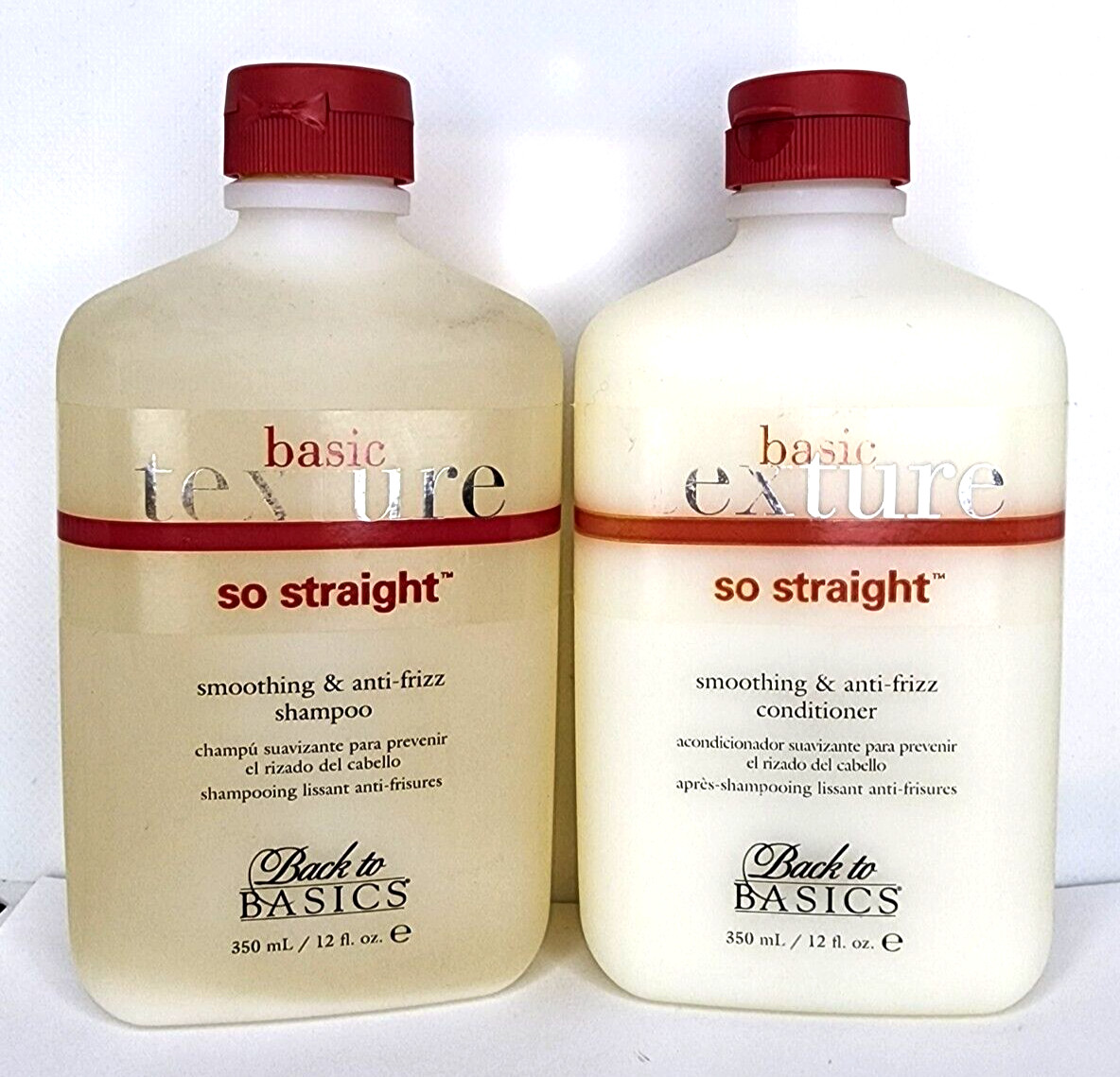 2pc Combo Back to Basics SMOOTHING & ANTI FRIZZ SHAMPOO & CONDITIONER 12 oz Ea