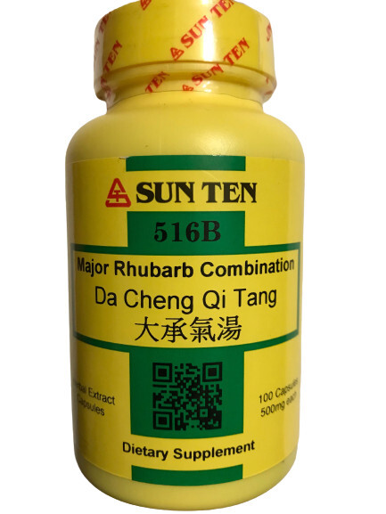Sun Ten – Major Rhubarb Combination, 100 Capsules / Da Cheng Qi Tang / 大承氣湯