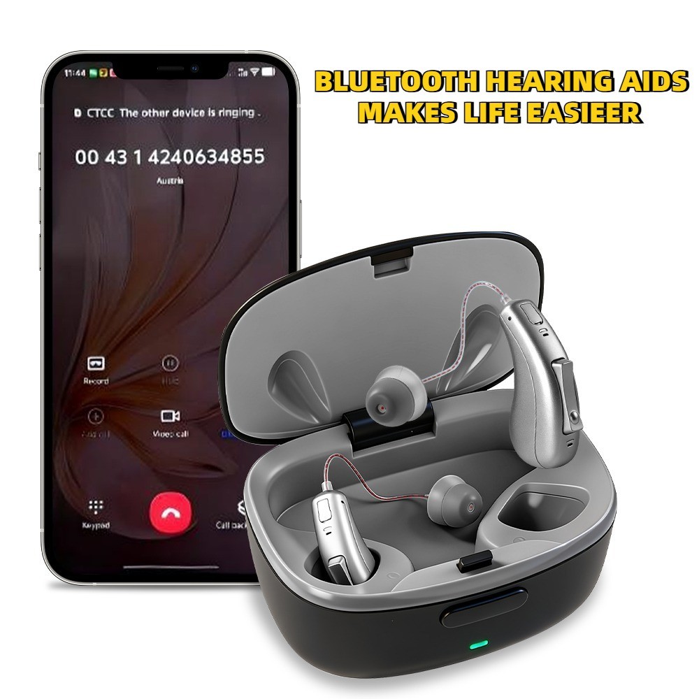 Bluetooth Rechargeable Hearing Aids For Seniors Mild To Moderate Hearing Loss