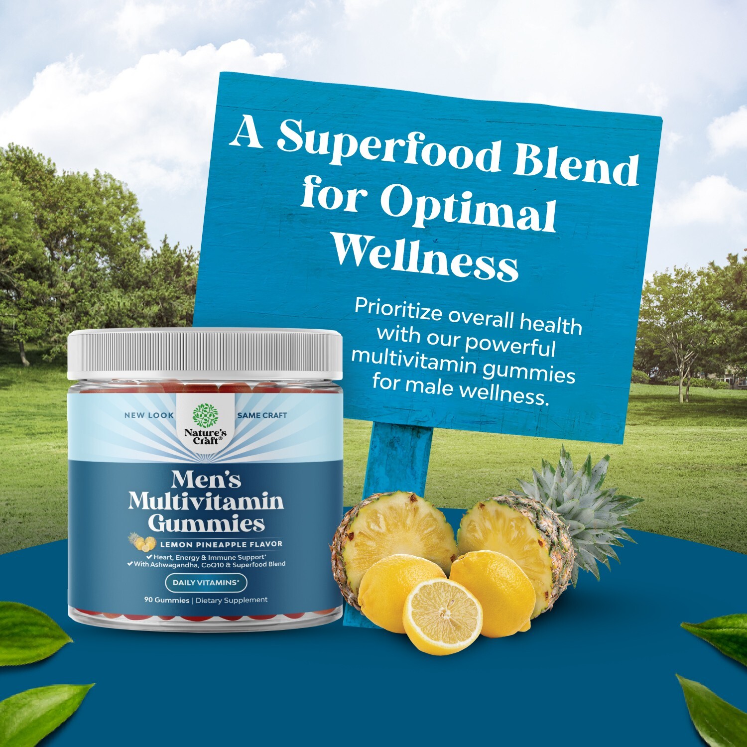 Men’s Multivitamin Gummies with Superfood Complex – Daily Support