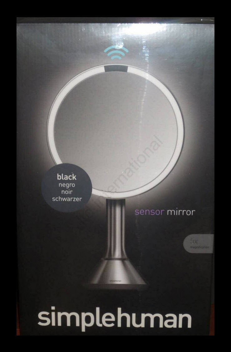 NEW -SIMPLEHUMAN LED Make-Up Mirror with Touch-Control Brightness Sensor- sealed