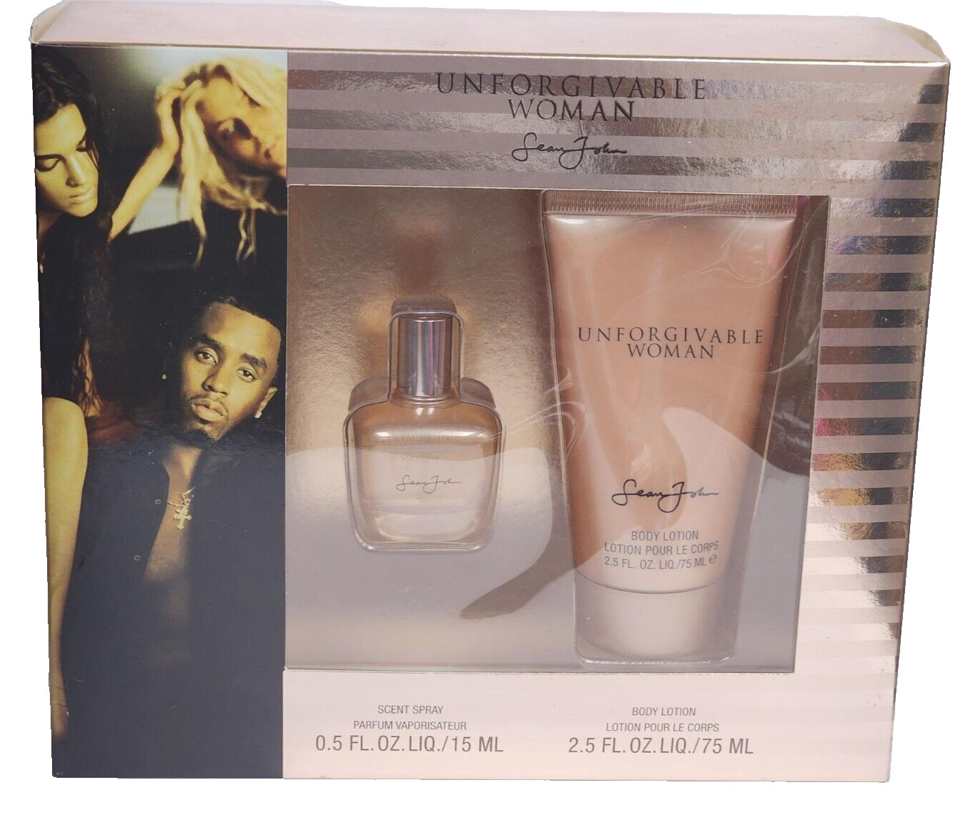 UNFORGIVABLE SET WOMEN 0.5 SCENT PARFUM SPRAY 2.5 BODY LOTION