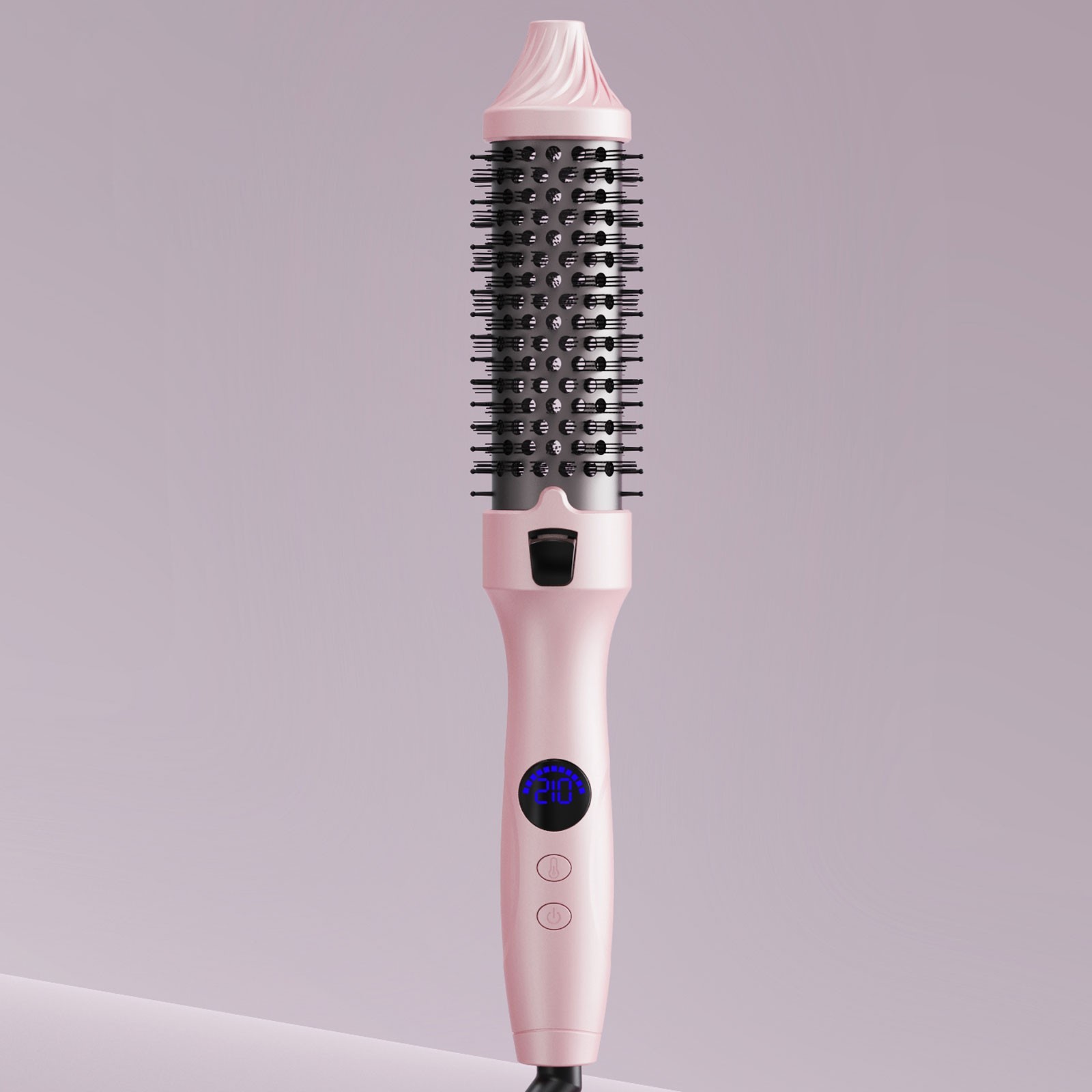 Electric Ion Heat Brush LED Display 300-420F Portable Plastic For All Hair Types