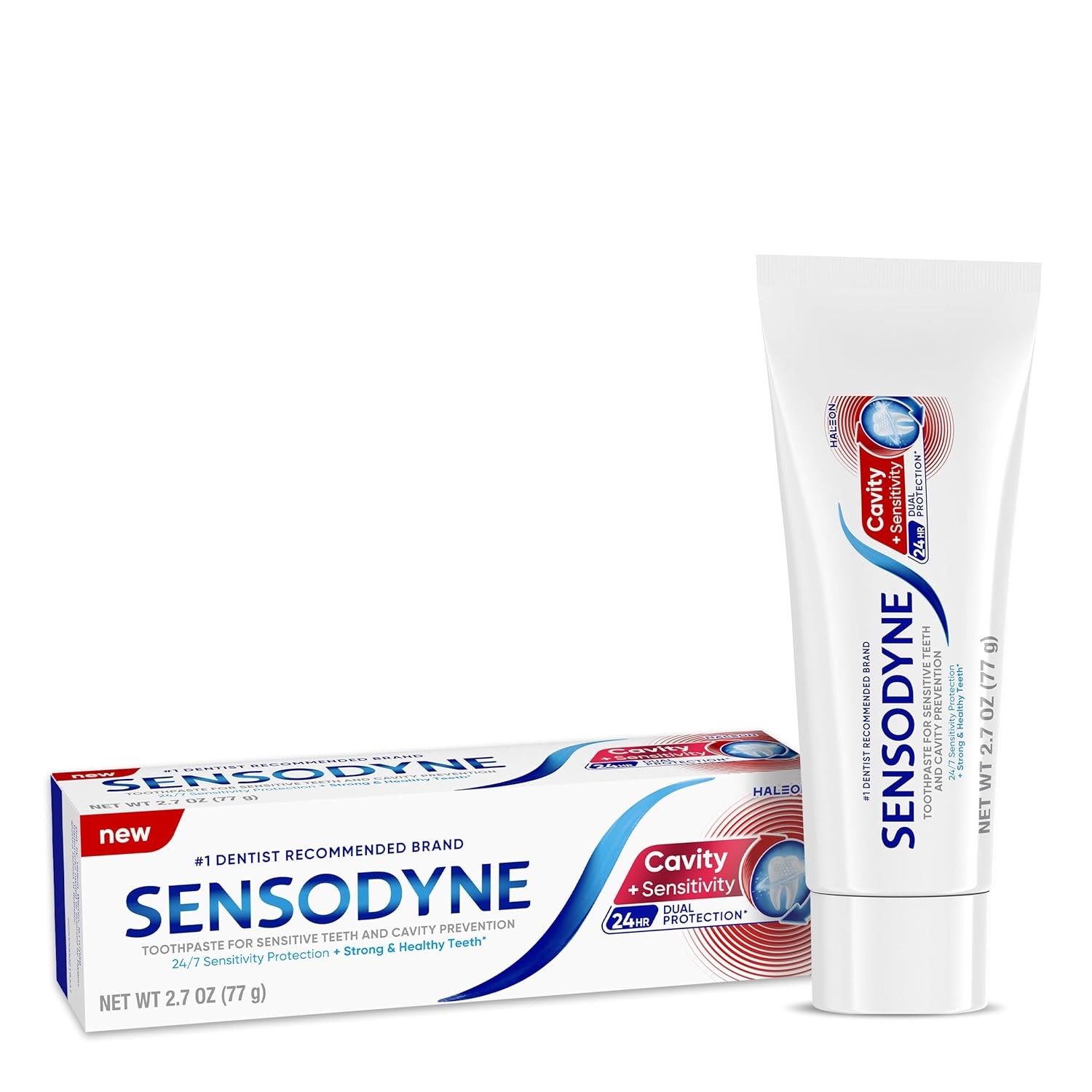 Sensodyne Cavity + Sensitivity Toothpaste, Fluoride Toothpaste for Sensitive Tee
