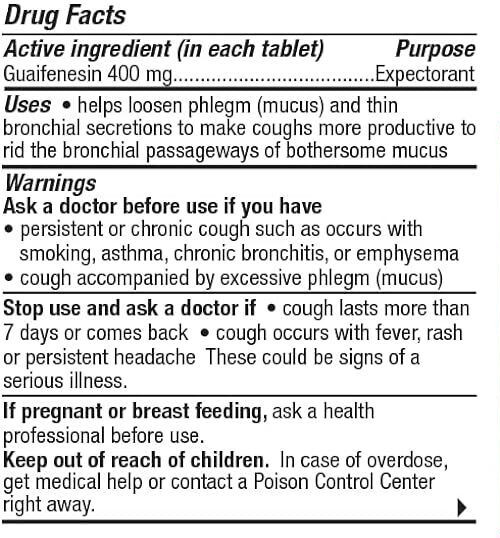 Gericare MUCUS Relief CAPLETS 400mg 100 ct ( 2 bottles ) ^