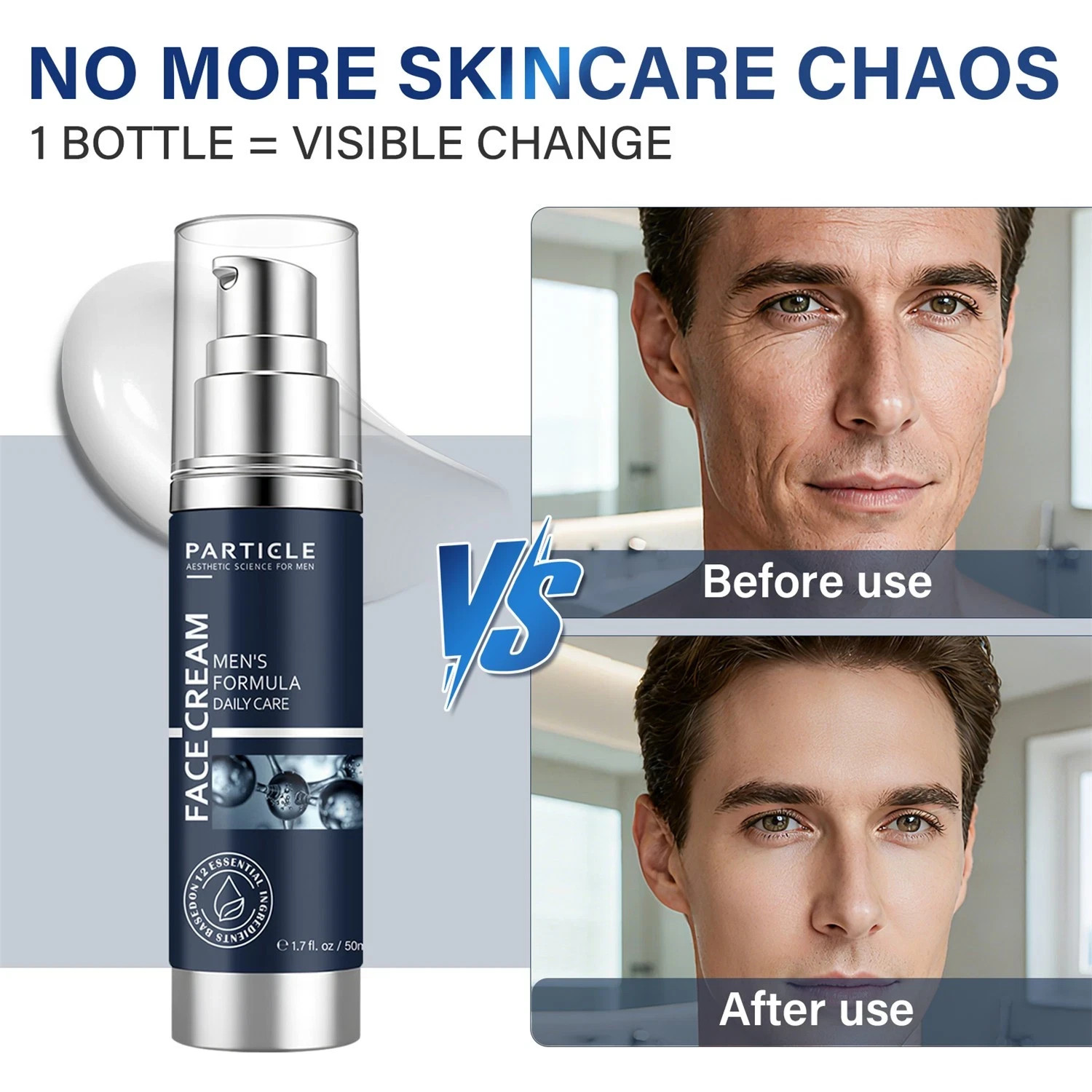 3 PCS Particle Aesthetic Science for Men Face Cream Men’s Formula Daily Care