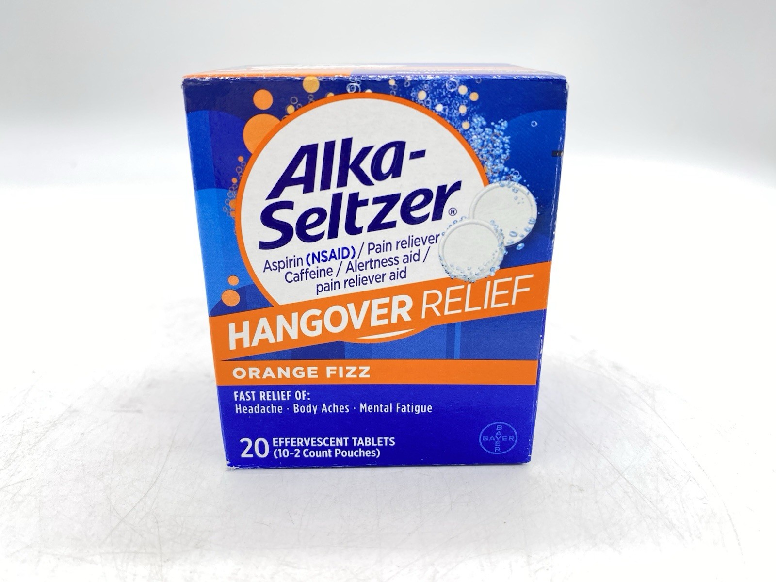 Alka-Seltzer Hangover Relief Tablets Orange Fizz – 20 Count