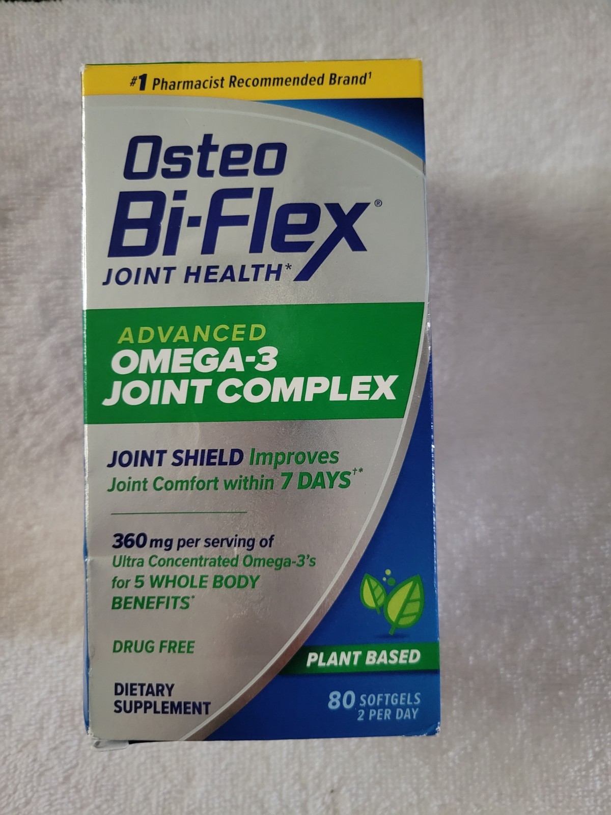 Osteo Bi-Flex Advanced Omega-3 Joint Complex Plant Based 80 Softgels Exp 2026
